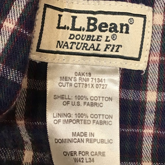 Vintage LL Bean Mens Flannel Lined Pants Size 42x34 Pleated Khakis Straight Leg - Picture 13 of 16